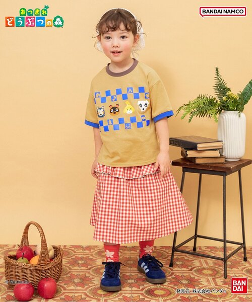 BREEZE(ブリーズ)の「あつまれ どうぶつの森 リンガーTシャツ(Tシャツ/カットソー・キッズ・ブルー/ブラック/イエロー/オフホワイト/ブラウン/オレンジ・100/140/110/80/120/90/130)」の9枚目の写真