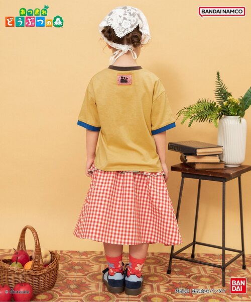 BREEZE(ブリーズ)の「あつまれ どうぶつの森 リンガーTシャツ(Tシャツ/カットソー・キッズ・ブルー/ブラック/イエロー/オフホワイト/ブラウン/オレンジ・100/140/110/80/120/90/130)」の8枚目の写真