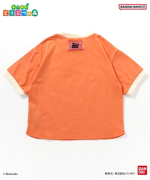 BREEZE(ブリーズ)の「あつまれ どうぶつの森 リンガーTシャツ(Tシャツ/カットソー・キッズ・ブルー/ブラック/イエロー/オフホワイト/ブラウン/オレンジ・100/140/110/80/120/90/130)」の19枚目の写真
