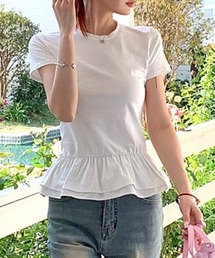 Peplum frill combi tops