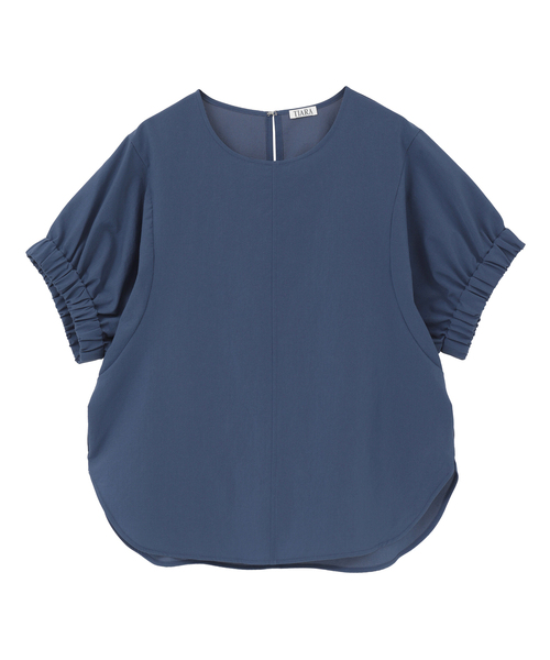 Tiara(ティアラ)の「ドルマンギャザースリーブブラウス(セットアップ可)(シャツ/ブラウス・レディース・ブルー/チャコールグレー/カーキ・FREE)」の6枚目の写真