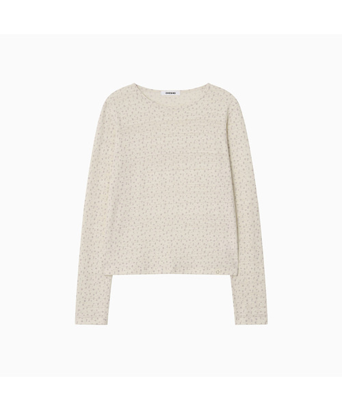 OHESHIO(オヘシオ)の「KEY PATTERNED LONG SLEEVE, IVORY(Tシャツ/カットソー・レディース・その他・FREE)」の1枚目の写真