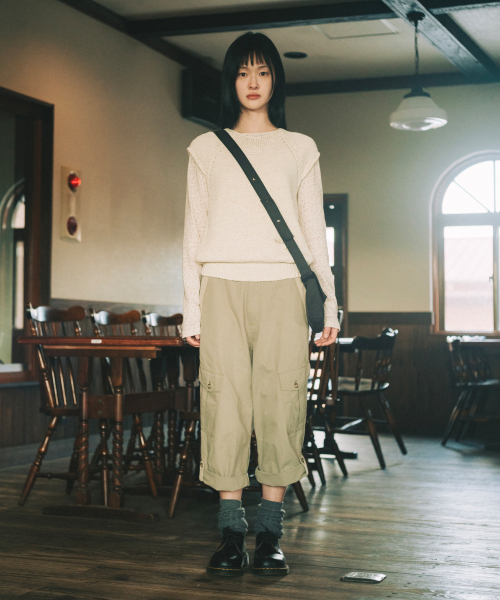 OHESHIO(オヘシオ)の「KEY PATTERNED LONG SLEEVE, IVORY(Tシャツ/カットソー・レディース・その他・FREE)」の2枚目の写真