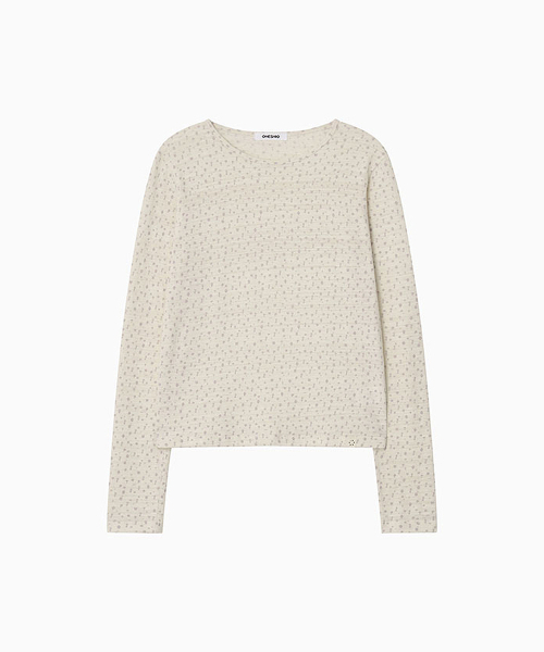 OHESHIO(オヘシオ)の「KEY PATTERNED LONG SLEEVE, IVORY(Tシャツ/カットソー・レディース・その他・FREE)」の8枚目の写真