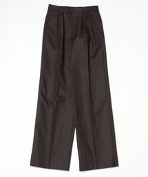 WOOL MOHAIR GABARDINE WIDE TROUSERS
