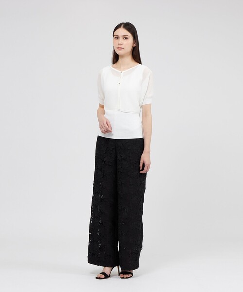 EPOCA(エポカ)の「ピオニーケミカルレース ワイドパンツ(その他パンツ・レディース・ブラウン/ブラック・38/40)」の3枚目の写真