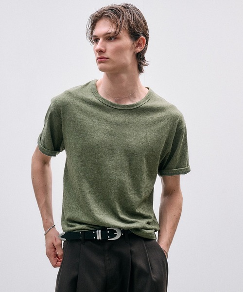 Adoon plain（アドーンプレーン）の「REVERSIBLE DOUBLE FACE T / リバーシブルダブルフェイスT（Tシャツ/カットソー・メンズ・チャコールグレー/ライトグレー/ネイビー/カーキ・MEDIUM/LARGE）」の11枚目の写真