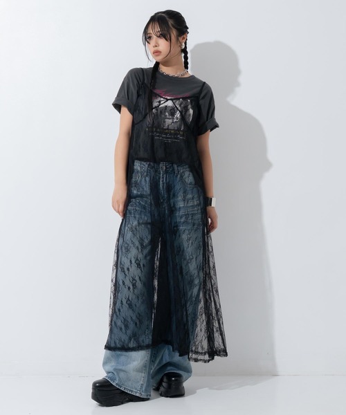 ANAP(アナップ)の「重ね着 レース ロングワンピース(ワンピース・レディース・ホワイト/ブラック・F)」の17枚目の写真