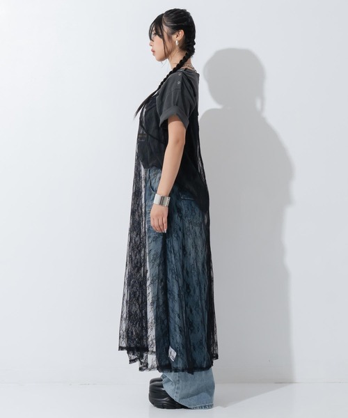 ANAP(アナップ)の「重ね着 レース ロングワンピース(ワンピース・レディース・ホワイト/ブラック・F)」の19枚目の写真