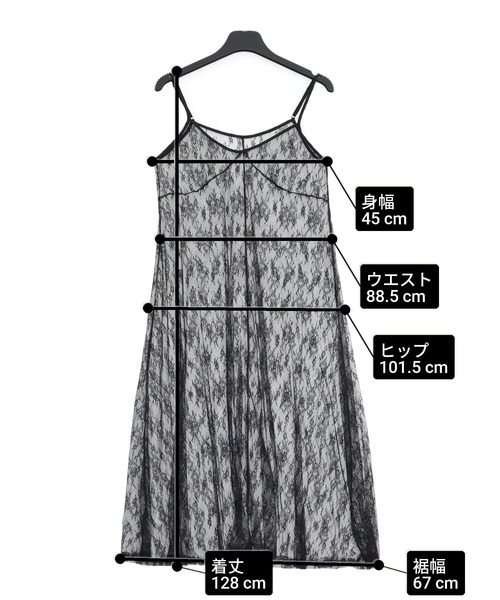 ANAP(アナップ)の「重ね着 レース ロングワンピース(ワンピース・レディース・ホワイト/ブラック・F)」の14枚目の写真
