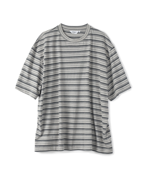 PARTIMENTO(パルティメント)の「マルチストライプTグレー(Tシャツ/カットソー・メンズ・その他・MEDIUM/LARGE)」の1枚目の写真