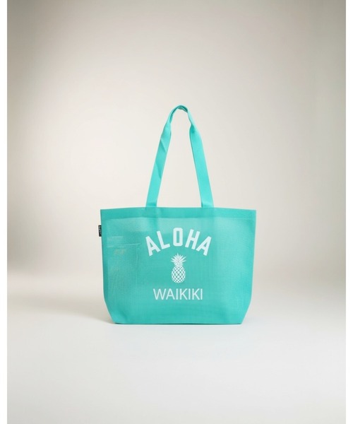 LOCALMOTION HAWAII(ローカルモーション ハワイ)の「ハワイ&リゾートメッシュトートL(トートバッグ・レディース・ミント/ブラック・FREE)」の8枚目の写真
