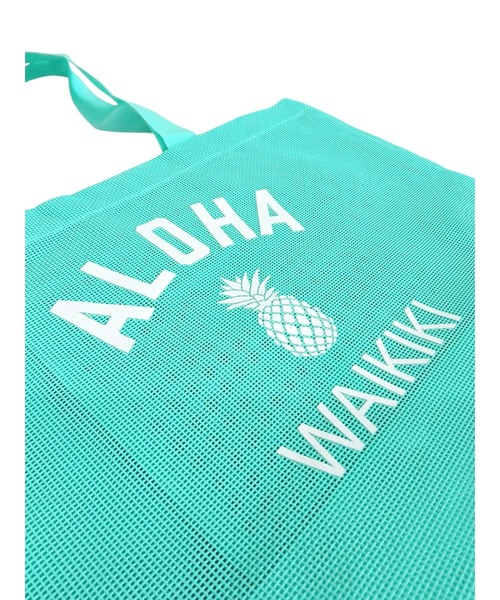 LOCALMOTION HAWAII(ローカルモーション ハワイ)の「ハワイ&リゾートメッシュトートL(トートバッグ・レディース・ミント/ブラック・FREE)」の10枚目の写真