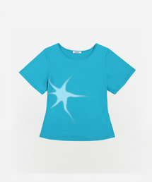 UPDRAFT（アップドラフト）の「SPARK PRINT SLIM T-SHIRTS [AQUA BLUE]（Tシャツ/カットソー）」