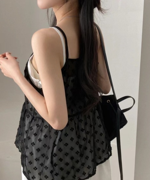 FAVORITO(ファヴォリート)の「レイヤードキャミソール(キャミソール・レディース・ホワイト/ブラック・F)」の17枚目の写真
