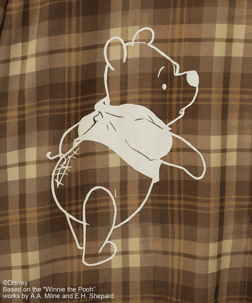 Green Parks(グリーンパークス)の「Winnie the Pooh/シアーチェックシャツ(シャツ/ブラウス・レディース・ブラウン/レッド・FREE)」の12枚目の写真