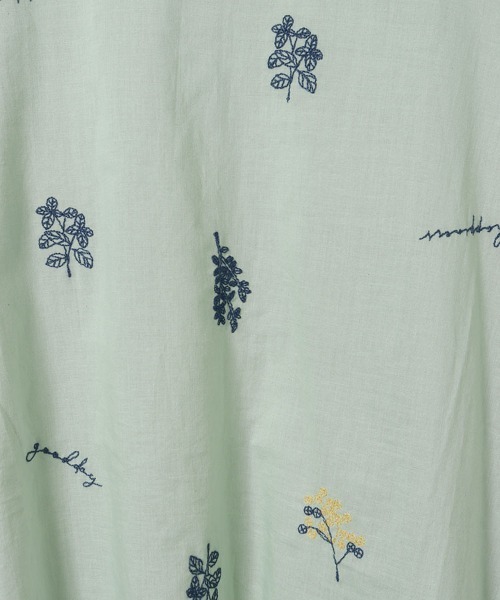 Bleu Bleuet（ブルーブルーエ）の「総刺繍Tシャツ（Tシャツ/カットソー・レディース・ミント/オフホワイト/ターコイズブルー・FREE）」の6枚目の写真