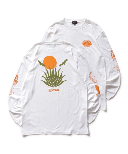 ROTAR(ローター)の「Petroglyph Motif LS Tee(Tシャツ/カットソー・メンズ・スミクロ/ホワイト/サンドベージュ・X-LARGE/LARGE/MEDIUM/SMALL)」の2枚目の写真