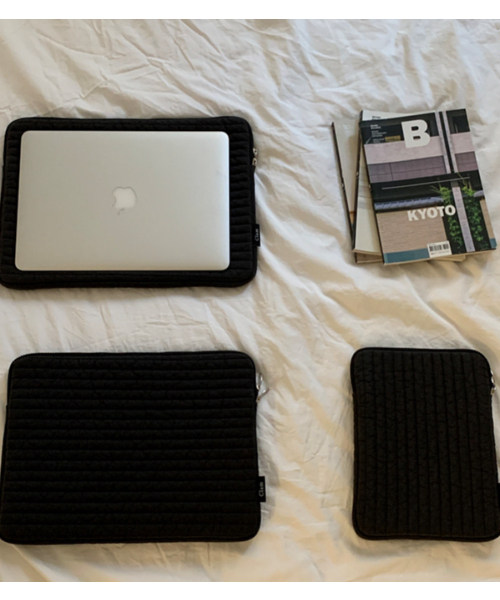 タブレット&ノートパソコンポーチ _ ソフトブラック(11インチ)（PC