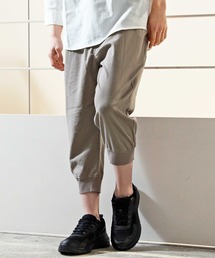 コットンリネン 無地 クロップドパンツ