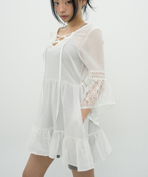 BFEEP（ビーピーピ）の「DOUBLE BUTTON LACE CARDIGAN_WHITE（ワンピース）」