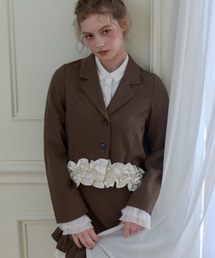 idem（イデム）の「many frill jacket / 裾フリルジャケット（テーラードジャケット）」