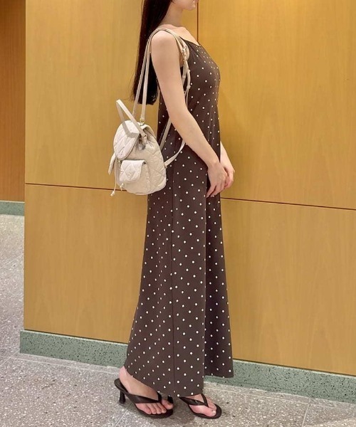 SNIDEL(スナイデル)の「プリントカップインキャミワンピース(ワンピース・レディース・イエロー/ダークブラウン/アニマル・0/1)」の19枚目の写真