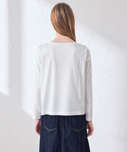 MACKINTOSH LONDON(マッキントッシュ ロンドン)の「【The Essential Collection】プレーティング天竺プルオーバー(Tシャツ/カットソー・レディース・オフホワイト/チャコールグレー・40/38)」の7枚目の写真