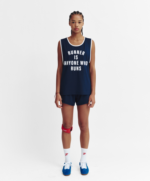 MENASOO（ミナス）の「Mesh Runner Club Sleeveless Top_Navy（Tシャツ/カットソー・レディース・ネイビー・S/M）」の2枚目の写真