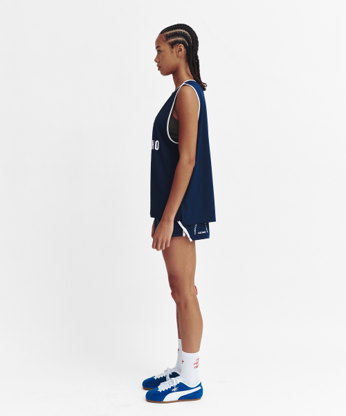 MENASOO（ミナス）の「Mesh Runner Club Sleeveless Top_Navy（Tシャツ/カットソー・レディース・ネイビー・S/M）」の3枚目の写真