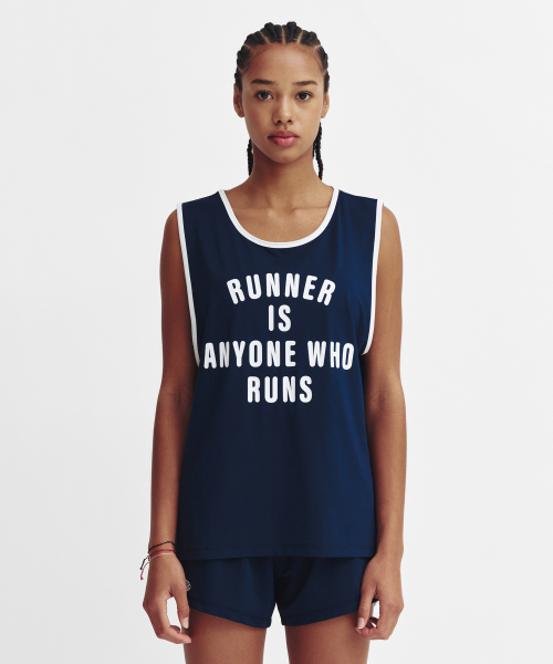 MENASOO（ミナス）の「Mesh Runner Club Sleeveless Top_Navy（Tシャツ/カットソー・レディース・ネイビー・S/M）」の10枚目の写真