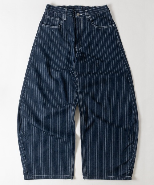 JOHN'S CLOSET(ジョンズクローゼット)の「【31】ヒッコリー バレルレッグワイドパンツ(デニムパンツ・メンズ・ブラック/ネイビー・LARGE/MEDIUM)」の2枚目の写真