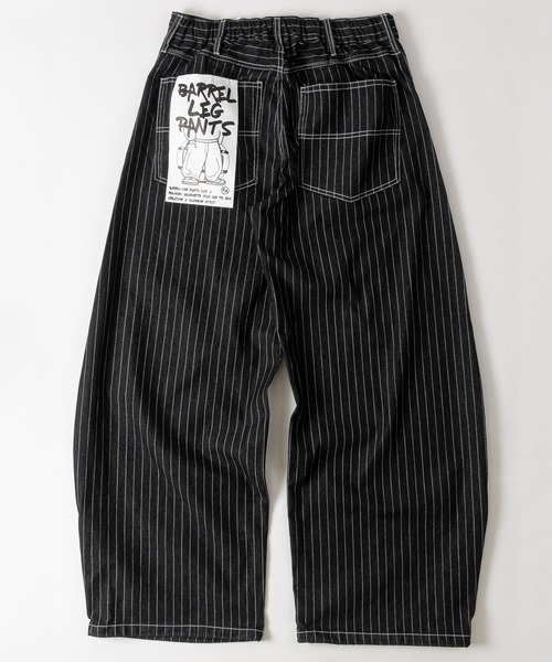 JOHN'S CLOSET(ジョンズクローゼット)の「【31】ヒッコリー バレルレッグワイドパンツ(デニムパンツ・メンズ・ブラック/ネイビー・LARGE/MEDIUM)」の11枚目の写真