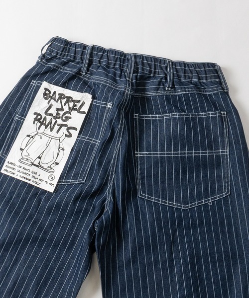 JOHN'S CLOSET(ジョンズクローゼット)の「【31】ヒッコリー バレルレッグワイドパンツ(デニムパンツ・メンズ・ブラック/ネイビー・LARGE/MEDIUM)」の8枚目の写真