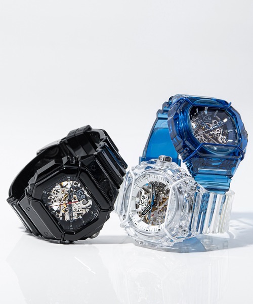 ICE WATCH(アイスウォッチ)の「「Ice-Watch アイスウォッチ」BEWATCH 2 オートマチック 自動巻き(アナログ腕時計・メンズ・クリア/ブラック/ブルー・FREE)」の4枚目の写真