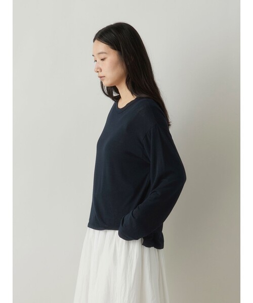 MidiUmi(ミディウミ)の「MidiUmi スムースウールブレンドプルオーバー(Tシャツ/カットソー・レディース・グレー/アイボリー/ブルー/ネイビー・FREE)」の11枚目の写真