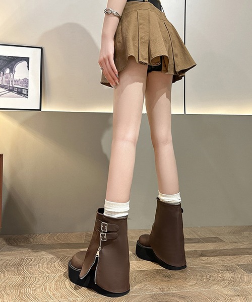 HALEY PESCA(ヘーリーペスカ)の「HALEY PESCA/厚底ジップショートブーツ(ブーツ・レディース・ブラック・LARGE/MEDIUM/SMALL)」の7枚目の写真
