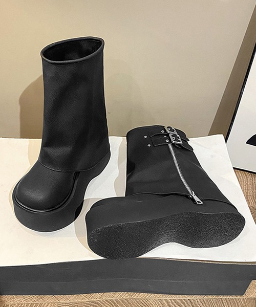 HALEY PESCA(ヘーリーペスカ)の「HALEY PESCA/厚底ジップショートブーツ(ブーツ・レディース・ブラック・LARGE/MEDIUM/SMALL)」の11枚目の写真