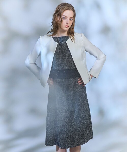 TOCCA(トッカ)の「JACKET FOR LADIES ジャケット(ノーカラージャケット・レディース・ピンク系/アイボリー系・0/2)」の3枚目の写真