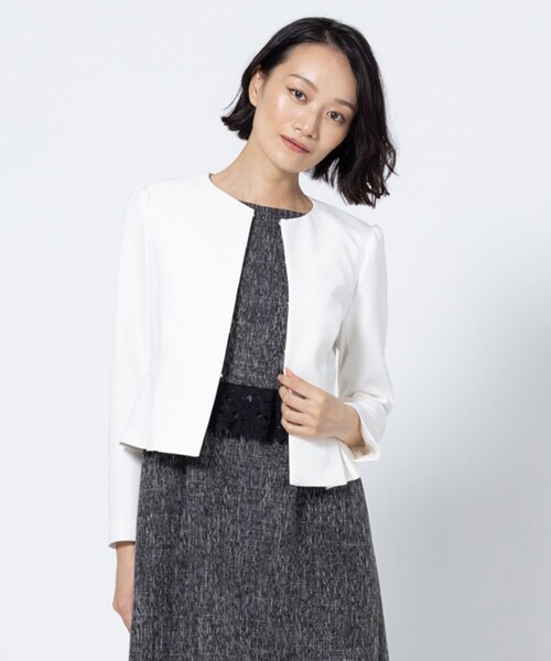 TOCCA(トッカ)の「JACKET FOR LADIES ジャケット(ノーカラージャケット・レディース・ピンク系/アイボリー系・0/2)」の4枚目の写真