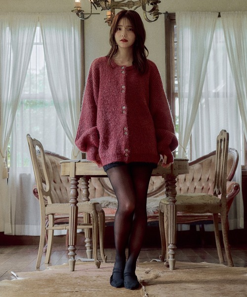 mideal（マイディール）の「spangle knit ensemble / スパンコールニットアンサンブル（アンサンブル・レディース・ボルドー/ピンク/ブルー/オリーブ/ベージュ/アイボリー・FREE）」の16枚目の写真