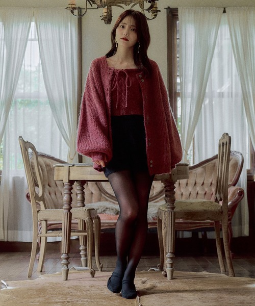 mideal（マイディール）の「spangle knit ensemble / スパンコールニットアンサンブル（アンサンブル・レディース・ボルドー/ピンク/ブルー/オリーブ/ベージュ/アイボリー・FREE）」の11枚目の写真