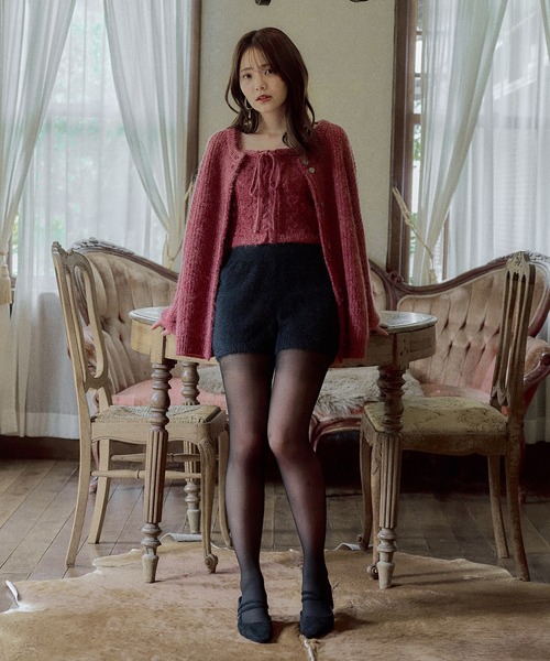 mideal（マイディール）の「spangle knit ensemble / スパンコールニットアンサンブル（アンサンブル・レディース・ボルドー/ピンク/ブルー/オリーブ/ベージュ/アイボリー・FREE）」の12枚目の写真