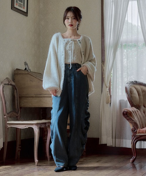 mideal（マイディール）の「spangle knit ensemble / スパンコールニットアンサンブル（アンサンブル・レディース・ボルドー/ピンク/ブルー/オリーブ/ベージュ/アイボリー・FREE）」の21枚目の写真