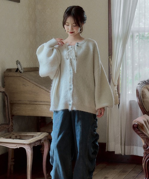 mideal（マイディール）の「spangle knit ensemble / スパンコールニットアンサンブル（アンサンブル・レディース・ボルドー/ピンク/ブルー/オリーブ/ベージュ/アイボリー・FREE）」の17枚目の写真