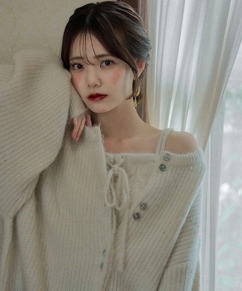 mideal（マイディール）の「spangle knit ensemble / スパンコールニットアンサンブル（アンサンブル・レディース・ボルドー/ピンク/ブルー/オリーブ/ベージュ/アイボリー・FREE）」の19枚目の写真