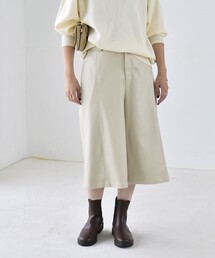 〈洗濯機可能〉シームデザイン セミワイド ハーフ パンツ