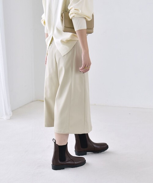 quaranciel(カランシエル)の「〈洗濯機可能〉シームデザイン セミワイド ハーフ パンツ(その他パンツ・レディース・ベージュ/ブラウン・ONE SIZE)」の10枚目の写真