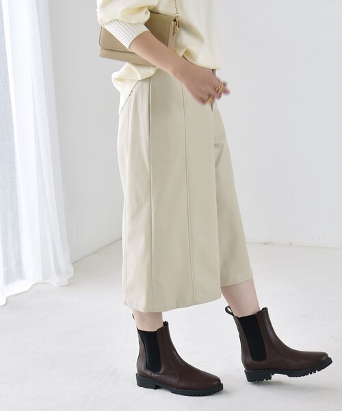 quaranciel(カランシエル)の「〈洗濯機可能〉シームデザイン セミワイド ハーフ パンツ(その他パンツ・レディース・ベージュ/ブラウン・ONE SIZE)」の11枚目の写真