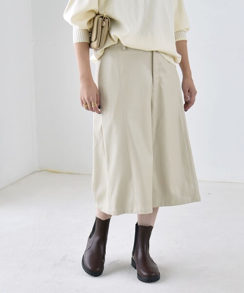 quaranciel(カランシエル)の「〈洗濯機可能〉シームデザイン セミワイド ハーフ パンツ(その他パンツ・レディース・ベージュ/ブラウン・ONE SIZE)」の13枚目の写真